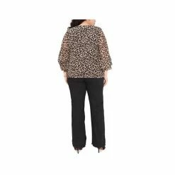 Wholesale ❤️ Vince Camuto Plus Size Leopard-Print Smocked Blouse Rich Black 😉 -Vince Camuto Sales Store unnamed file 1011