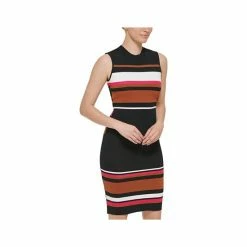 Outlet ❤️ Vince Camuto Petite Striped Sweater 👗 Dress Blk 😍 -Vince Camuto Sales Store unnamed file 1019