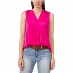 Wholesale 🌟 Vince Camuto Plus Size Sleeveless V-Neck Top Fun Fuchsia 🔥