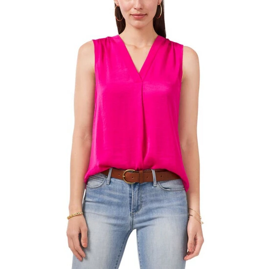 Wholesale 🌟 Vince Camuto Plus Size Sleeveless V-Neck Top Fun Fuchsia 🔥 1 Wholesale 🌟 Vince Camuto Plus Size Sleeveless V-Neck Top Fun Fuchsia 🔥