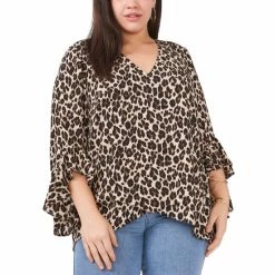 Hot Sale 🌟 Vince Camuto Plus Size Leopard-Print Top ⌛