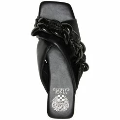 Deals 🎁 Vince Camuto 👩 Women's Azori Chained Flat 🩴 Sandals Black 👏 -Vince Camuto Sales Store unnamed file 1103