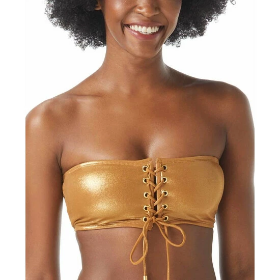 Best Sale 👍 Vince Camuto Reversible Bandeau 👙 Bikini Top Gold 🥰 1 Best Sale 👍 Vince Camuto Reversible Bandeau 👙 Bikini Top Gold 🥰