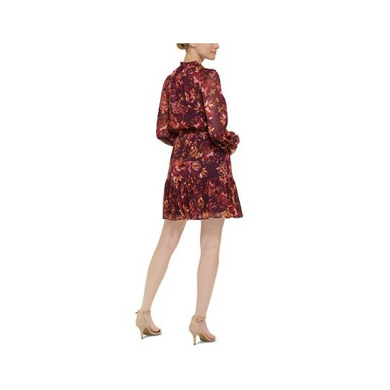 Best Sale ๐ Vince Camuto Petite Floral-Print Fit & Flare ๐ Dress Wine ๐ 2 Best Sale ๐ Vince Camuto Petite Floral-Print Fit & Flare ๐ Dress Wine ๐ - Image 2