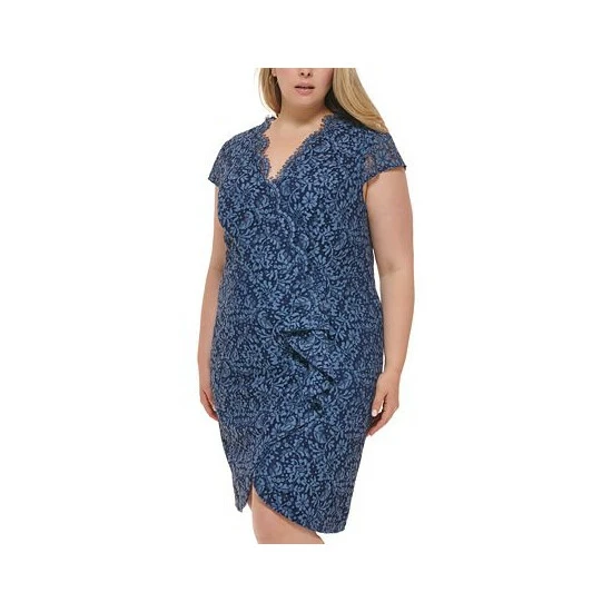 Deals ๐ Vince Camuto Plus Size Ruffle-Trim Lace ๐ Dress Den ๐งจ 3 Deals ๐ Vince Camuto Plus Size Ruffle-Trim Lace ๐ Dress Den ๐งจ - Image 3