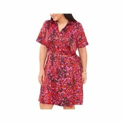 Promo 🎉 Vince Camuto Plus Size Floral Collared Wrap 👗 Dress Lavender Haze ✔️ -Vince Camuto Sales Store unnamed file 1173