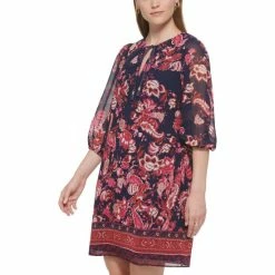 Wholesale ❤️ Vince Camuto Vine Camuto Plus Size Printed Tie-Neck 👗 Dress Bergandy 😉 -Vince Camuto Sales Store unnamed file 1198
