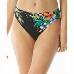 Best deal 👏 Vince Camuto 👩 Women's Reversible Mid-Rise High-Leg 👙 Bikini Bottoms Black 🎁