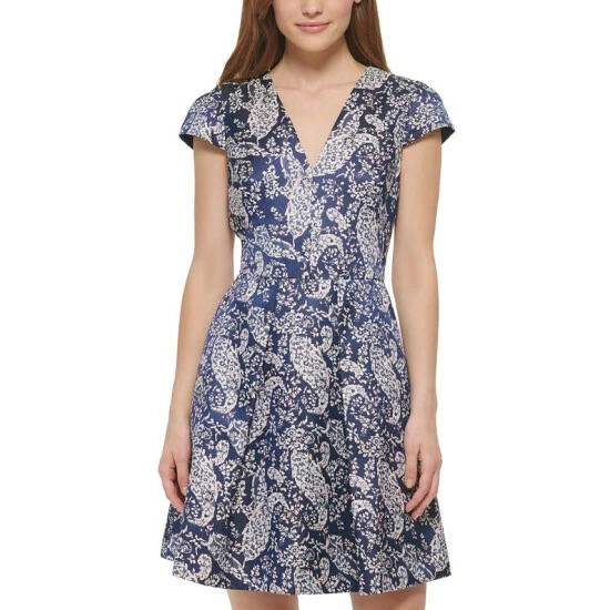 Best Pirce π Vince Camuto Petite Jacquard Fit & Flare π Dress Nmu π€© 4 Best Pirce π Vince Camuto Petite Jacquard Fit & Flare π Dress Nmu π€© - Image 4