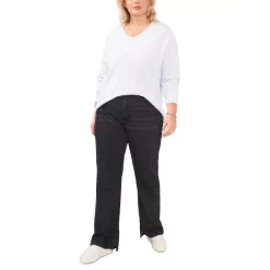 Cheapest 🌟 Vince Camuto Plus Size Cozy V-Neck Long Sleeve Sweater Rust 🧨 -Vince Camuto Sales Store unnamed file 129