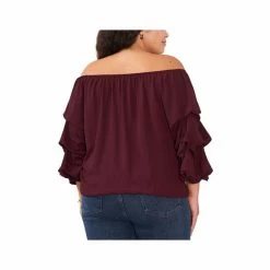 Top 10 ⌛ Vince Camuto Plus Size Off-The-Shoulder Tiered Sleeve Blouse Crisp Merlot 🤩 -Vince Camuto Sales Store unnamed file 1317