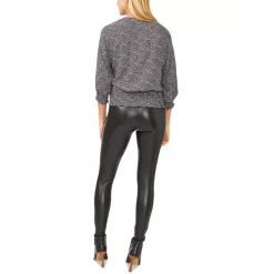 Top 10 ✔️ Vince Camuto 👩 Women's Dolman-Sleeve Smocked-Waist Top Dark Wine 🧨