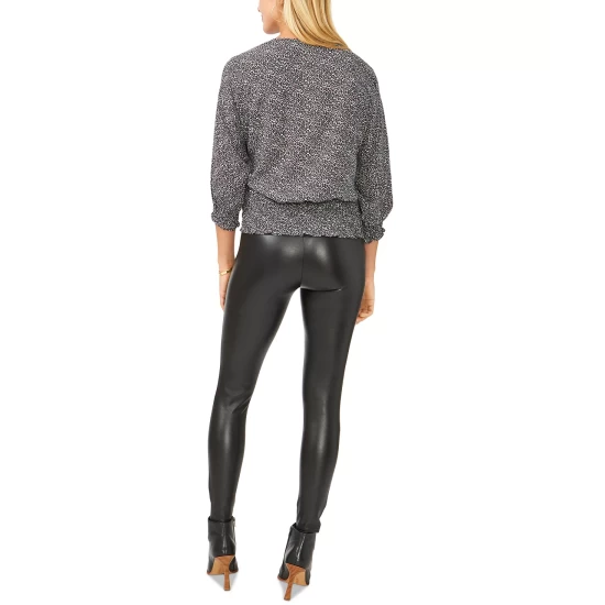 Brand new π€© Vince Camuto Printed Smocked-Hem Peasant Top New Ivory π 5 Brand new π€© Vince Camuto Printed Smocked-Hem Peasant Top New Ivory π - Image 5