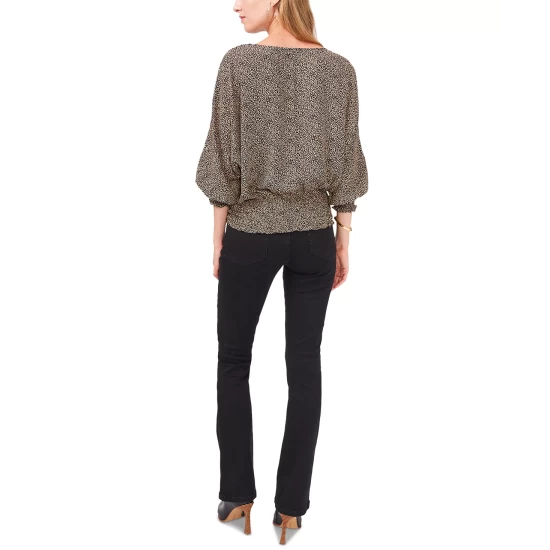 Brand new π€© Vince Camuto Printed Smocked-Hem Peasant Top New Ivory π 6 Brand new π€© Vince Camuto Printed Smocked-Hem Peasant Top New Ivory π - Image 6