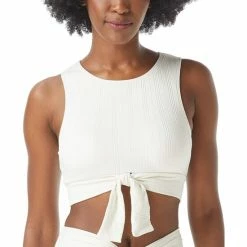 Promo ๐ฅฐ Vince Camuto Ribbed Tie-Front ๐ Bikini Top Ivory ๐