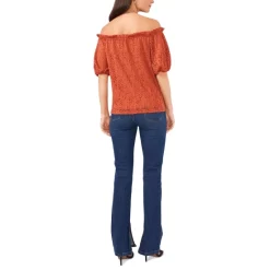 Cheap 👏 Vince Camuto 👩 Women's Printed Faux-Leather Trim 👚 Shirt Jacket Rich Black ✨ -Vince Camuto Sales Store unnamed file 192