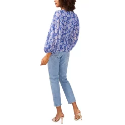 Budget 💯 Vince Camuto 👩 Women's Ruffle-Sleeve Leopard-Print Blouse Rich Black ✨ -Vince Camuto Sales Store unnamed file 199