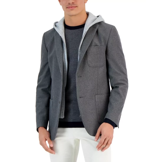 Outlet ⌛ Vince Camuto Men's Slim-Fit Hooded Sport 🧥 Coat Navy 😍 5 Outlet ⌛ Vince Camuto Men's Slim-Fit Hooded Sport 🧥 Coat Navy 😍 - Image 5