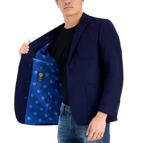 Outlet ⌛ Vince Camuto Men's Slim-Fit Hooded Sport 🧥 Coat Navy 😍 6 Outlet ⌛ Vince Camuto Men's Slim-Fit Hooded Sport 🧥 Coat Navy 😍 - Image 6