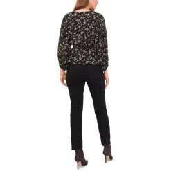 Brand new 🤩 Vince Camuto Printed Smocked-Hem Peasant Top New Ivory 😉