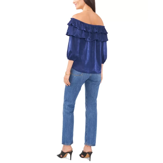 Brand new π€© Vince Camuto Printed Smocked-Hem Peasant Top New Ivory π 2 Brand new π€© Vince Camuto Printed Smocked-Hem Peasant Top New Ivory π - Image 2