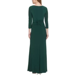 Outlet 🛒 Vince Camuto Petite Embellished-Detail V-Neck Gown Hunter ✨ -Vince Camuto Sales Store unnamed file 305