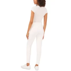 Discount ✨ Vince Camuto Clip-Dot Smocked-Cuff Top Soft Ecru 😉