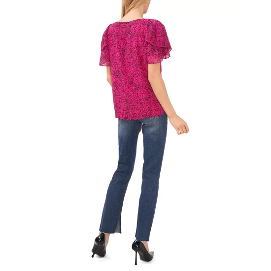 Discount ✨ Vince Camuto Clip-Dot Smocked-Cuff Top Soft Ecru 😉 3 Discount ✨ Vince Camuto Clip-Dot Smocked-Cuff Top Soft Ecru 😉 - Image 3