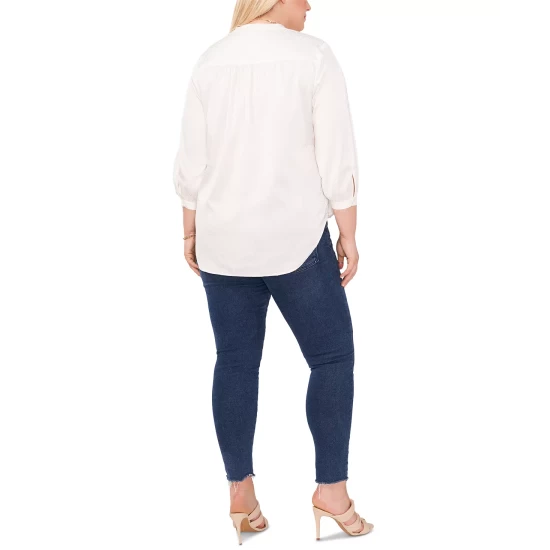 Brand new ๐ Vince Camuto Plus Size Jacquard Patterned Blouse Rich Black ๐ 5 Brand new ๐ Vince Camuto Plus Size Jacquard Patterned Blouse Rich Black ๐ - Image 5