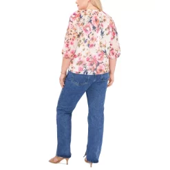 Coupon 😉 Vince Camuto Plus Size Keyhole Floral-Print Top New Ivory 🎁 -Vince Camuto Sales Store unnamed file 395