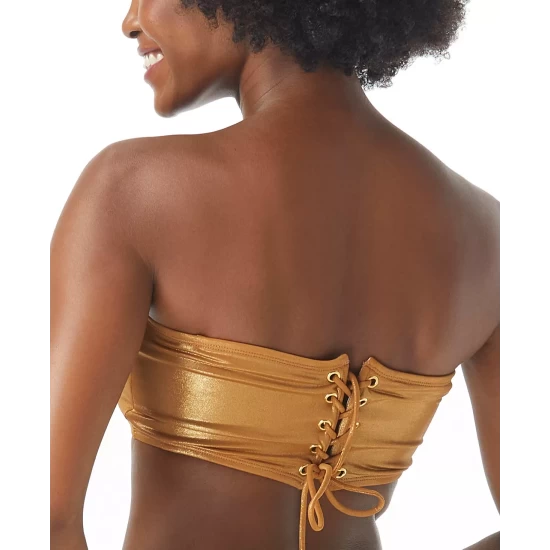 Best Sale 👍 Vince Camuto Reversible Bandeau 👙 Bikini Top Gold 🥰 5 Best Sale 👍 Vince Camuto Reversible Bandeau 👙 Bikini Top Gold 🥰 - Image 5