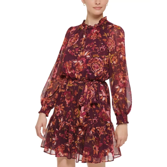 Best Sale ๐ Vince Camuto Petite Floral-Print Fit & Flare ๐ Dress Wine ๐ 5 Best Sale ๐ Vince Camuto Petite Floral-Print Fit & Flare ๐ Dress Wine ๐ - Image 5