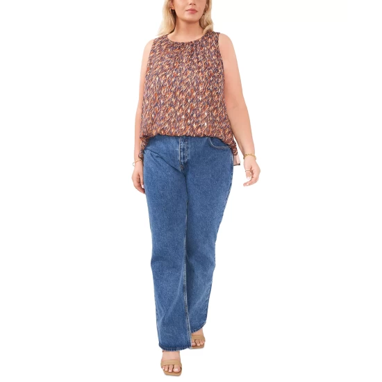 Cheap ๐ Vince Camuto Plus Size Metallic Printed Sleeveless Top Classic Navy โ 5 Cheap ๐ Vince Camuto Plus Size Metallic Printed Sleeveless Top Classic Navy โ - Image 5