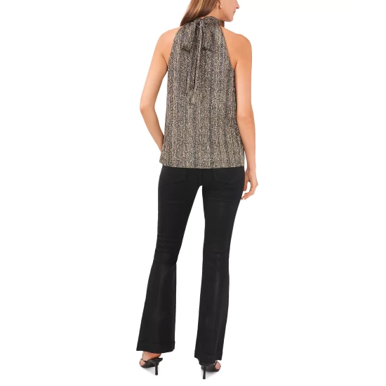 Discount π€© Vince Camuto π© Women's Metallic Tie-Back Sleeveless Blouse Rich Black π 5 Discount π€© Vince Camuto π© Women's Metallic Tie-Back Sleeveless Blouse Rich Black π - Image 5