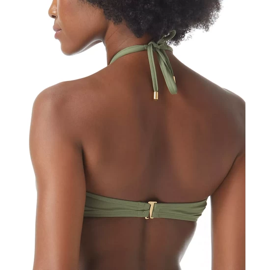 Budget ✨ Vince Camuto Logo-Ring Cutout Halter 👙 Bikini Top Safari Green 🛒 4 Budget ✨ Vince Camuto Logo-Ring Cutout Halter 👙 Bikini Top Safari Green 🛒 - Image 4