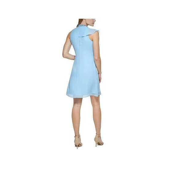 Hot Sale π― Vince Camuto Petite Ruffled Mock-Neck π Dress Sky π 2 Hot Sale π― Vince Camuto Petite Ruffled Mock-Neck π Dress Sky π - Image 2