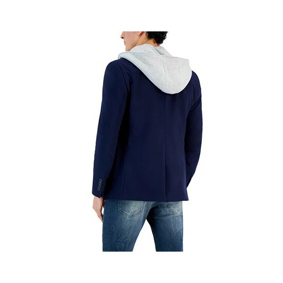 Outlet ⌛ Vince Camuto Men's Slim-Fit Hooded Sport 🧥 Coat Navy 😍 2 Outlet ⌛ Vince Camuto Men's Slim-Fit Hooded Sport 🧥 Coat Navy 😍 - Image 2