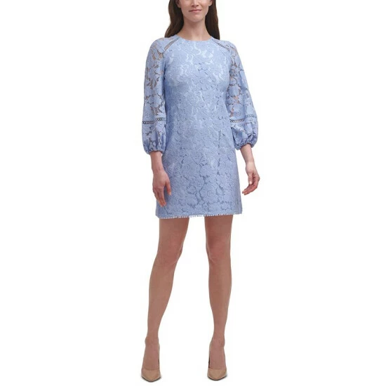 Promo ✔️ Vince Camuto Lace Shift 👗 Dress Sky 🎁 1 Promo ✔️ Vince Camuto Lace Shift 👗 Dress Sky 🎁