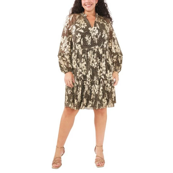 Buy ๐ Vince Camuto Plus Size V-Neck Metallic Pullover ๐ Dress Rich Black ๐ 1 Buy ๐ Vince Camuto Plus Size V-Neck Metallic Pullover ๐ Dress Rich Black ๐