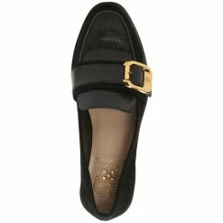 Top 10 😀 Vince Camuto 👩 Women's Cenkanda Tailored Buckle Loafers Black And Coconut Cream ⌛ -Vince Camuto Sales Store unnamed file 662