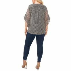 Outlet 🥰 Vince Camuto Plus Size Flutter-Sleeve Crossover Top New Ivory 👏 -Vince Camuto Sales Store unnamed file 671