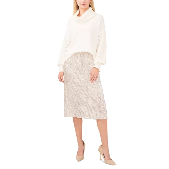 Coupon π Vince Camuto π© Women's Mesh Bell-Sleeve Top Vermillion π 2 Coupon π Vince Camuto π© Women's Mesh Bell-Sleeve Top Vermillion π - Image 2