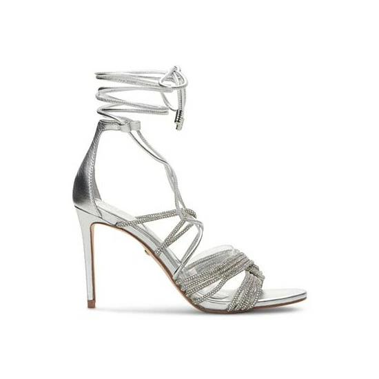 Cheapest 🎁 Vince Camuto 👩 Women's Aimery Strappy Rhinestone Tie-Up Stiletto 🩴 Sandals Clear/silver ⌛ 2 Cheapest 🎁 Vince Camuto 👩 Women's Aimery Strappy Rhinestone Tie-Up Stiletto 🩴 Sandals Clear/silver ⌛ - Image 2