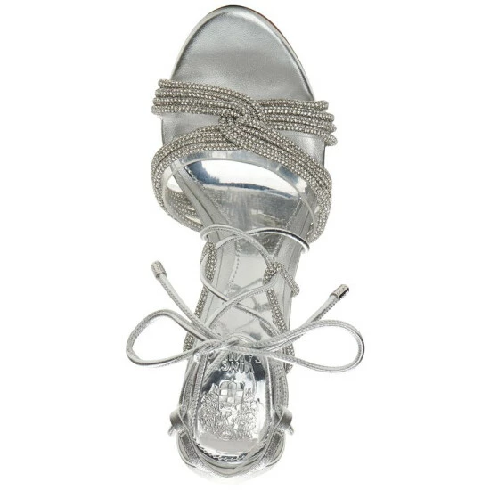Cheapest 🎁 Vince Camuto 👩 Women's Aimery Strappy Rhinestone Tie-Up Stiletto 🩴 Sandals Clear/silver ⌛ 4 Cheapest 🎁 Vince Camuto 👩 Women's Aimery Strappy Rhinestone Tie-Up Stiletto 🩴 Sandals Clear/silver ⌛ - Image 4
