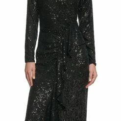 Budget ๐ Vince Camuto ๐ฉ Women's Long-Sleeve Ruffle-Front Sequin ๐ Dress Black ๐ 8 Budget ๐ Vince Camuto ๐ฉ Women's Long-Sleeve Ruffle-Front Sequin ๐ Dress Black ๐ -Vince Camuto Sales Store unnamed file 771