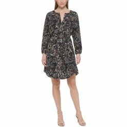 Best Sale โจ Vince Camuto Petite Paisley-Print Split-Neck ๐ Shirtdress Bml ๐