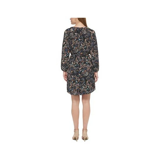 Best Sale β¨ Vince Camuto Petite Paisley-Print Split-Neck π Shirtdress Bml π 2 Best Sale β¨ Vince Camuto Petite Paisley-Print Split-Neck π Shirtdress Bml π - Image 2
