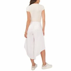 Best Sale ⭐ Vince Camuto 👩 Women's Wide-Leg Cropped Pull-On Pants Ultra White 🥰 -Vince Camuto Sales Store unnamed file 850
