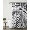 New 🧨 Vince Camuto Muse Shower Curtain White, Black 👍