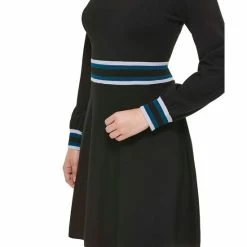 Cheap 🤩 Vince Camuto Petite Mock Neck Fit & Flare 👗 Dress Blk 🧨 -Vince Camuto Sales Store unnamed file 864